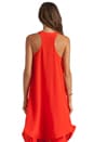 view 2 of 3 Ernesta High-Low Racer Back Top in Red Orange