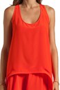 view 3 of 3 Ernesta High-Low Racer Back Top in Red Orange