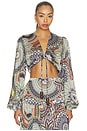 view 1 of 4 Colmar Top in Medallion Print