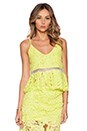 view 1 of 4 Jax Pleated Lace Top in Lime