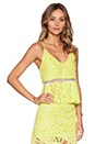 view 2 of 4 Jax Pleated Lace Top in Lime