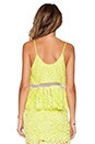 view 3 of 4 Jax Pleated Lace Top in Lime