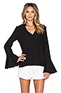 view 1 of 3 Danko Ruffle Sleeve Blouse in Black