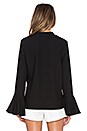 view 3 of 3 Danko Ruffle Sleeve Blouse in Black