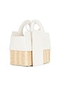 view 3 of 8 Penelope Petite Rattan Bag in Blanc