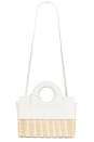 view 5 of 8 Penelope Petite Rattan Bag in Blanc