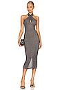 view 1 of 4 Oliver Midi Dress in Black & Silver