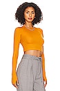 view 2 of 4 Carson Crop Top in Marigold