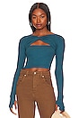 view 1 of 4 Malone Crop Top in Prussian Blue
