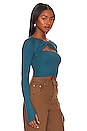 view 2 of 4 Malone Crop Top in Prussian Blue