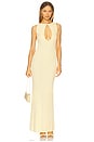 view 1 of 3 Keyhole Maxi Dress in Butter Yellow