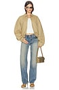 view 5 of 6 Straight Denim Jeans in Beige Wash