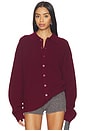 view 1 of 4 x REVOLVE Relaxed Knit Button Up Sweater in Wine