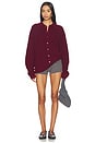 view 4 of 4 x REVOLVE Relaxed Knit Button Up Sweater in Wine