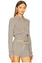 view 2 of 4 Ivy Zip Up Cardigan in Steel Gray