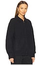 view 3 of 5 Knit Zip Up Jacket With Collar in Dark Charcoal