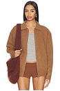 view 1 of 5 x REVOLVE Knit Zip Up Jacket With Collar in Deep Camel