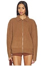 view 2 of 5 x REVOLVE Knit Zip Up Jacket With Collar in Deep Camel