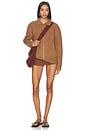 view 5 of 5 x REVOLVE Knit Zip Up Jacket With Collar in Deep Camel