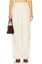 view 1 of 6 High Waisted Pleated Trousers in Bone