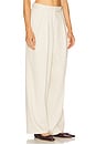 view 2 of 6 High Waisted Pleated Trousers in Bone
