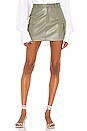 view 1 of 4 Vegan Leather Cargo Mini Skirt in Army