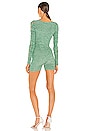 view 4 of 5 Agate Romper in Heather Green