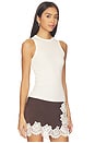 view 2 of 4 Jersey High Neck Tank in Cream