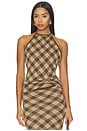 view 2 of 6 Kae Top in Plaid Brown