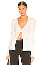 view 1 of 4 Olbia Collared Knit Top in White