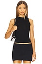view 1 of 4 Jersey High Neck Tank Top in Black