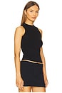 view 2 of 4 Jersey High Neck Tank Top in Black