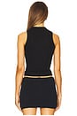 view 3 of 4 Jersey High Neck Tank Top in Black