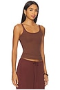 view 2 of 4 Ribbed Tank Top in Burgundy