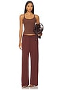 view 4 of 4 Ribbed Tank Top in Burgundy