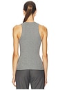 view 3 of 4 Simple High Neck Tank Top in Gray