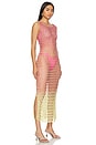 view 2 of 4 Cerine Dress in Coral & Yellow Gradient