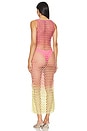 view 3 of 4 Cerine Dress in Coral & Yellow Gradient
