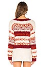 view 3 of 4 Nova Sweater in Ivory, Tangerine & Burgundy