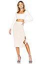 view 4 of 4 Lia Tie Skirt in Pale Pink