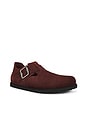 view 2 of 5 London Suede 1774 Clog in Deep Burgundy