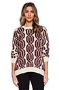 view 1 of 3 PULL CALLA in Ecru & Bordeaux