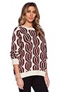 view 2 of 3 PULL CALLA in Ecru & Bordeaux