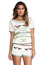 view 1 of 6 Corabia Tribal Print Top in Ecru