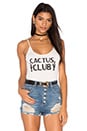 view 1 of 3 Cactus Club Sissy Tank in White & Black