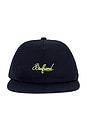 view 1 of 2 Cursive Logo 5 Panel Hat in Navy