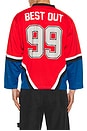view 1 of 5 Hockey Jersey in Red & Navy