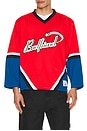 view 2 of 5 Hockey Jersey in Red & Navy