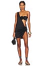 view 1 of 4 MINIVESTIDO UN HOMBRO ORIANA in Black