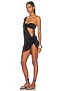 view 3 of 4 MINIVESTIDO UN HOMBRO ORIANA in Black